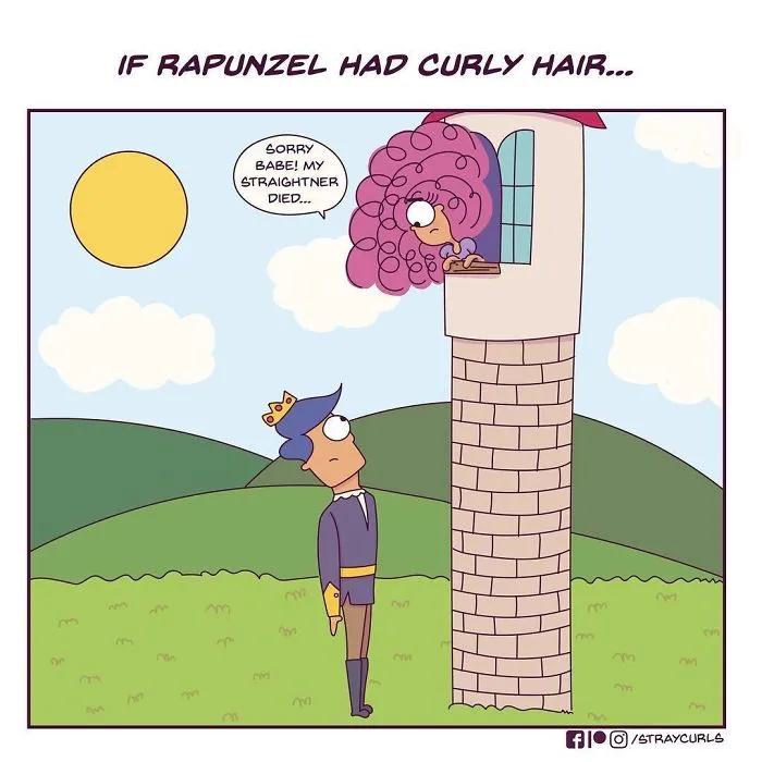 Illustrator Shows What Would Happen If Disney Princesses Had Curly Hair, And The Consequences Are Hilarious