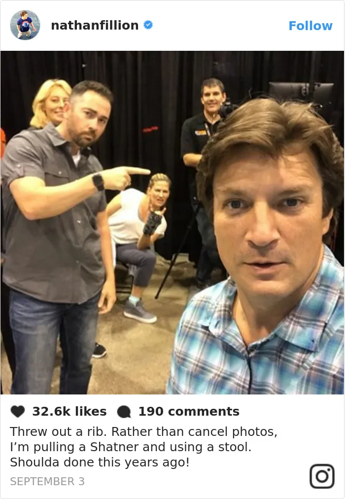 100 Times Nathan Fillion Proved He's The Funniest Guy Ever