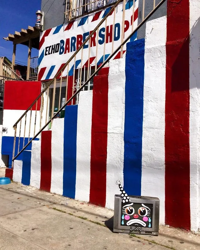 Artist Shows The Sorrow Of Thrown Away Objects He Finds In The Streets By Drawing Sad Clown Faces On Them
