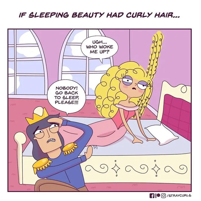 Illustrator Shows What Would Happen If Disney Princesses Had Curly Hair, And The Consequences Are Hilarious