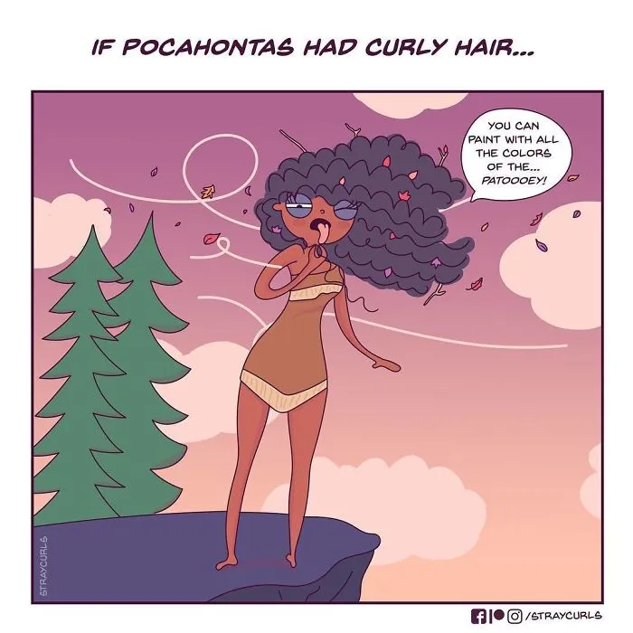 Illustrator Shows What Would Happen If Disney Princesses Had Curly Hair, And The Consequences Are Hilarious