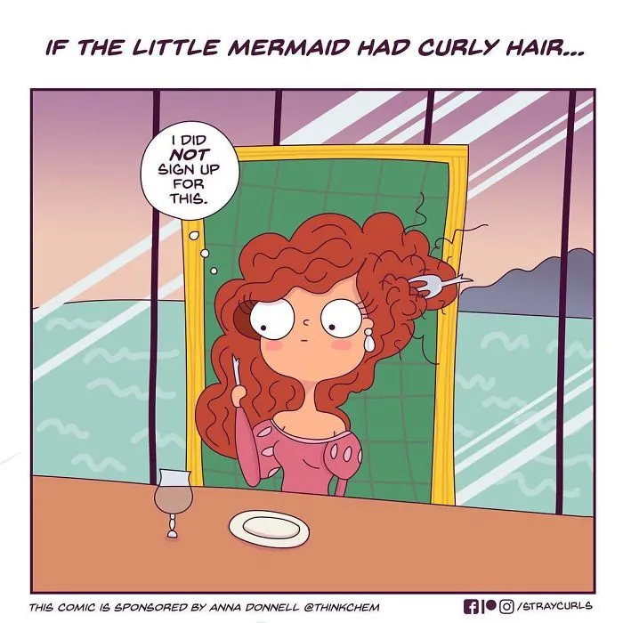 Illustrator Shows What Would Happen If Disney Princesses Had Curly Hair, And The Consequences Are Hilarious
