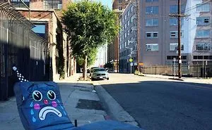 Artist Shows The Sorrow Of Thrown Away Objects He Finds In The Streets By Drawing Sad Clown Faces On Them