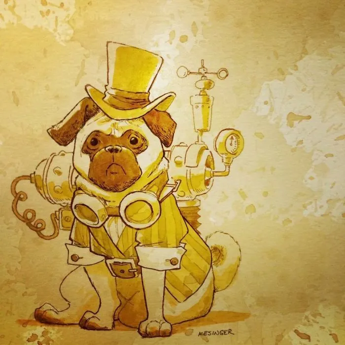 I Paint With Tea To Create Steampunk Art