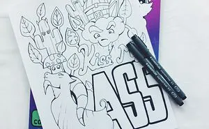 I Turned Swear Words Into Coloring Pages With Adorable Animals