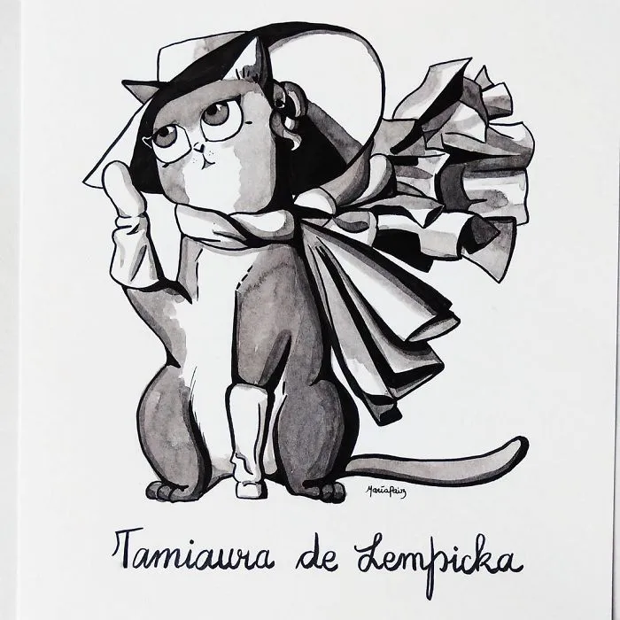Tamiaura De Lempicka's Young Cat With Gloves