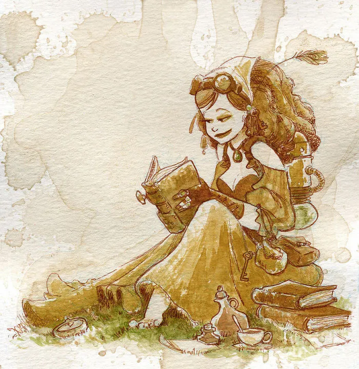 I Paint With Tea To Create Steampunk Art