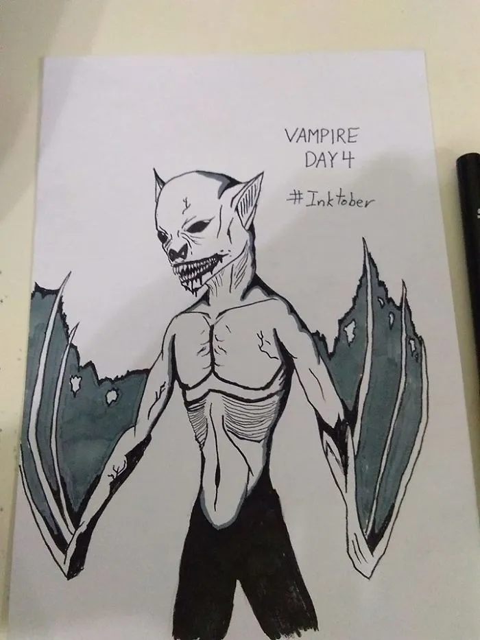 I Illustrated 31 Monsters From Many Cultures, Folklore And Myths In Inktober
