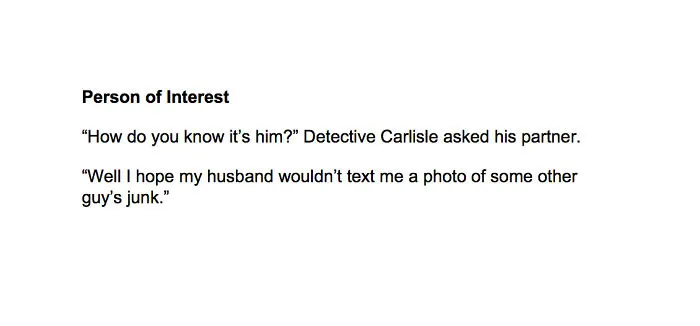 29 Word Story - Person Of Interest