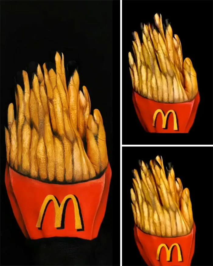 Woman Gives Up Teaching To Create Optical Illusions With Makeup And Her Food Series Is Making Us Hungry