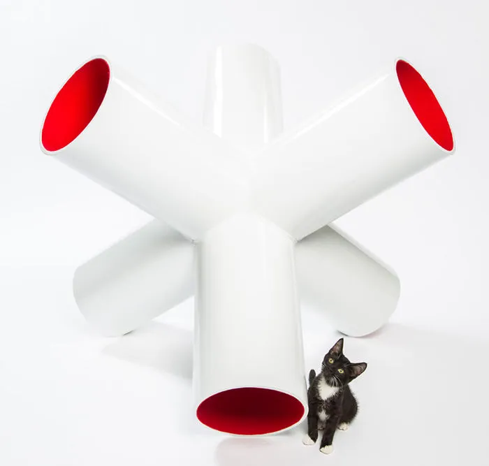 Abramson Teiger Architects’ “White Jack,” Which References The Traditional Game Of Jacks With A Tubular Structure That Cats Can Crawl Through