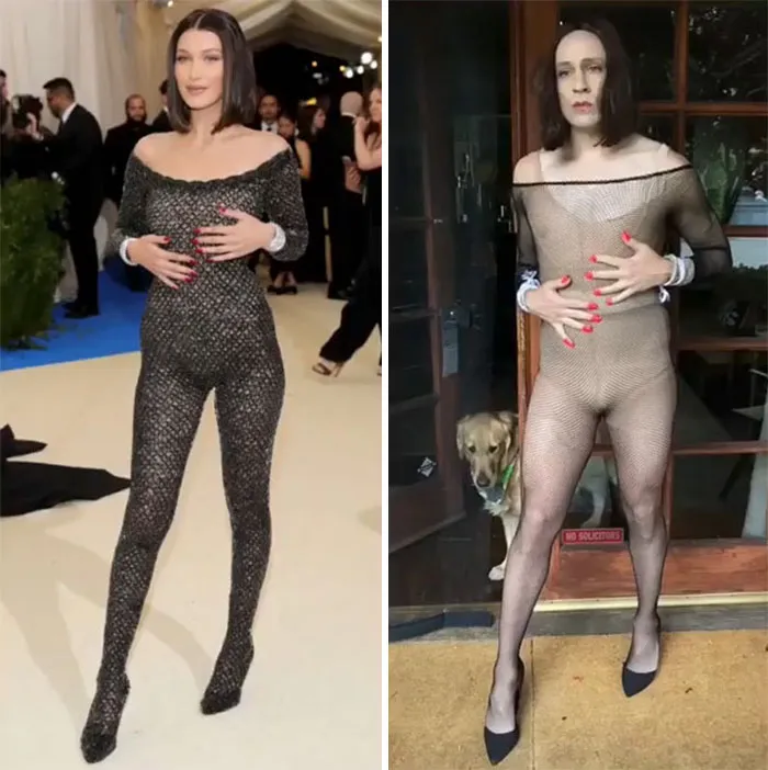 Tom Lenk As Bella Hadid