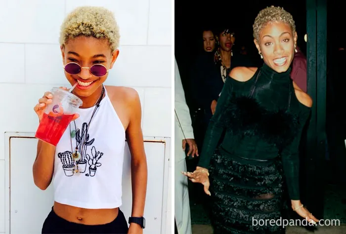 Willow Smith a los 16 y Jada Pinkett Smith a los 19