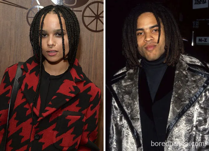 Zoë Kravitz y Lenny Kravitz a los 26