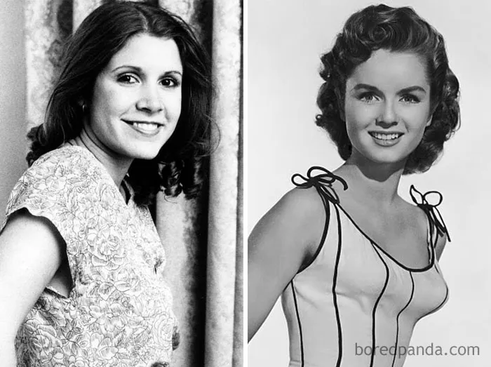 Carrie Fisher y Debbie Reynolds a los 21