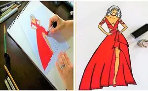 I Create Fashion Illustrations Using Cosmetics