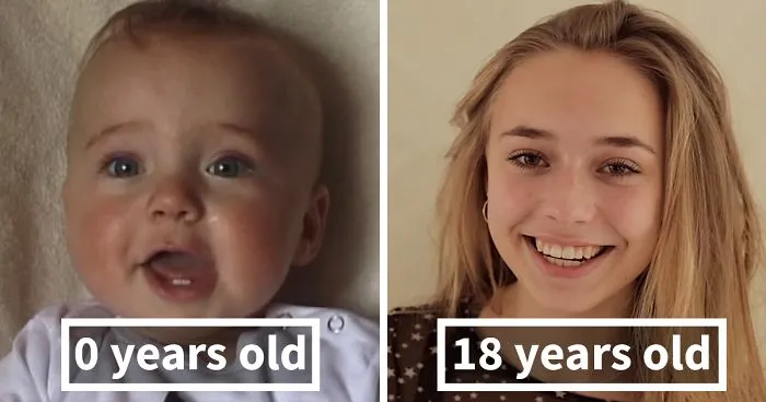 Father Captures His Daughter Growing Up From Birth Till 18 Years Old