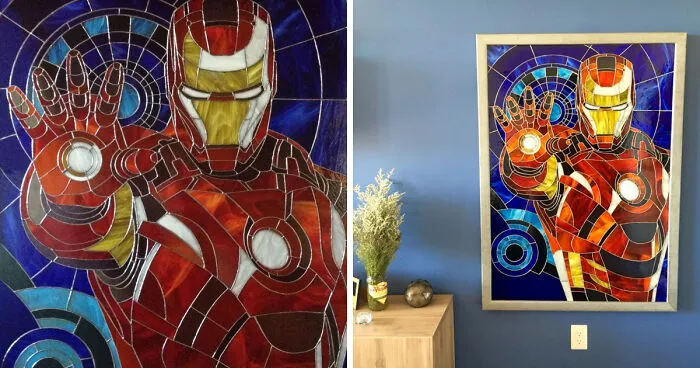 We Created Stained Glass Iron Man