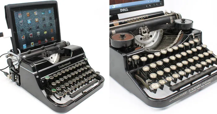A Hacker Wanted To Use A Vintage Typewriter But Couldn't Give Up His Computer, So He Made A USB Typewriter