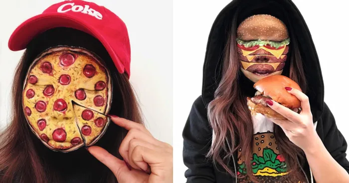 Woman Gives Up Teaching To Create Optical Illusions With Makeup And Her Food Series Is Making Us Hungry