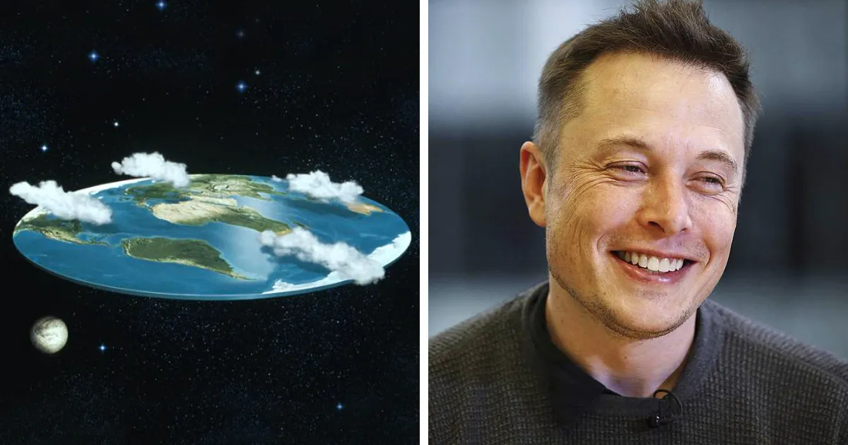 Elon Musk destruye a la "Sociedad de la Tierra Plana" con una sola pregunta, y su respuesta es el pináculo de la ironía
