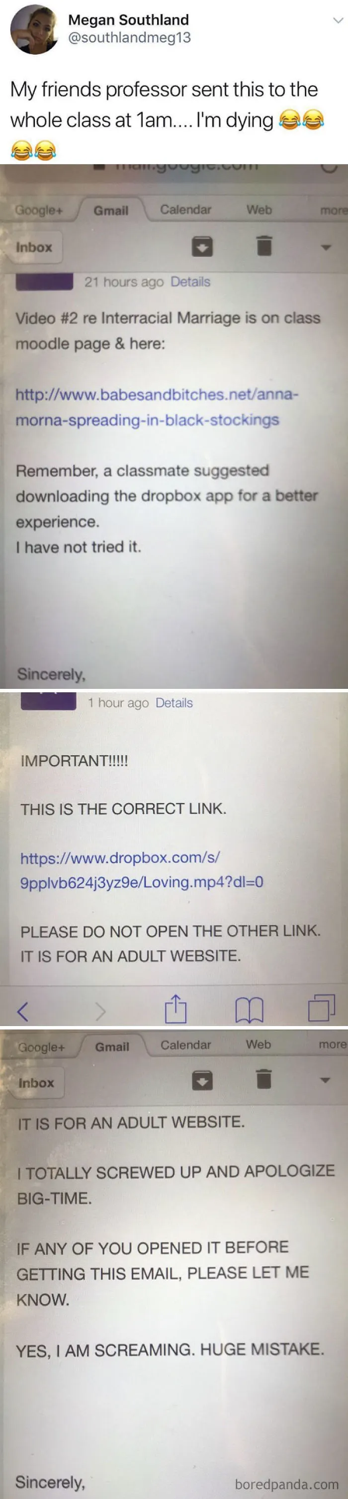 Professor Has Regrets