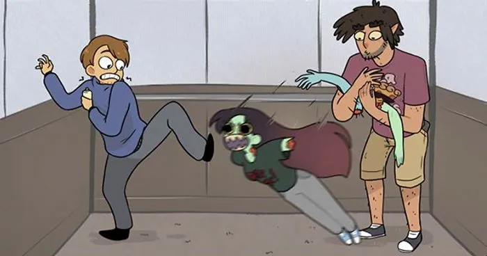 26 Hilarious Comics That Show What It's Like Having A Zombie Girlfriend And Monster Friends