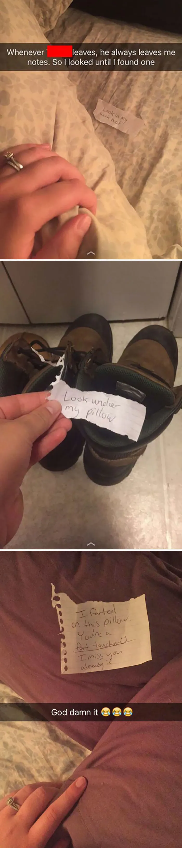 My Husband Always Leaves Me Notes When He Has To Leave Town For Work