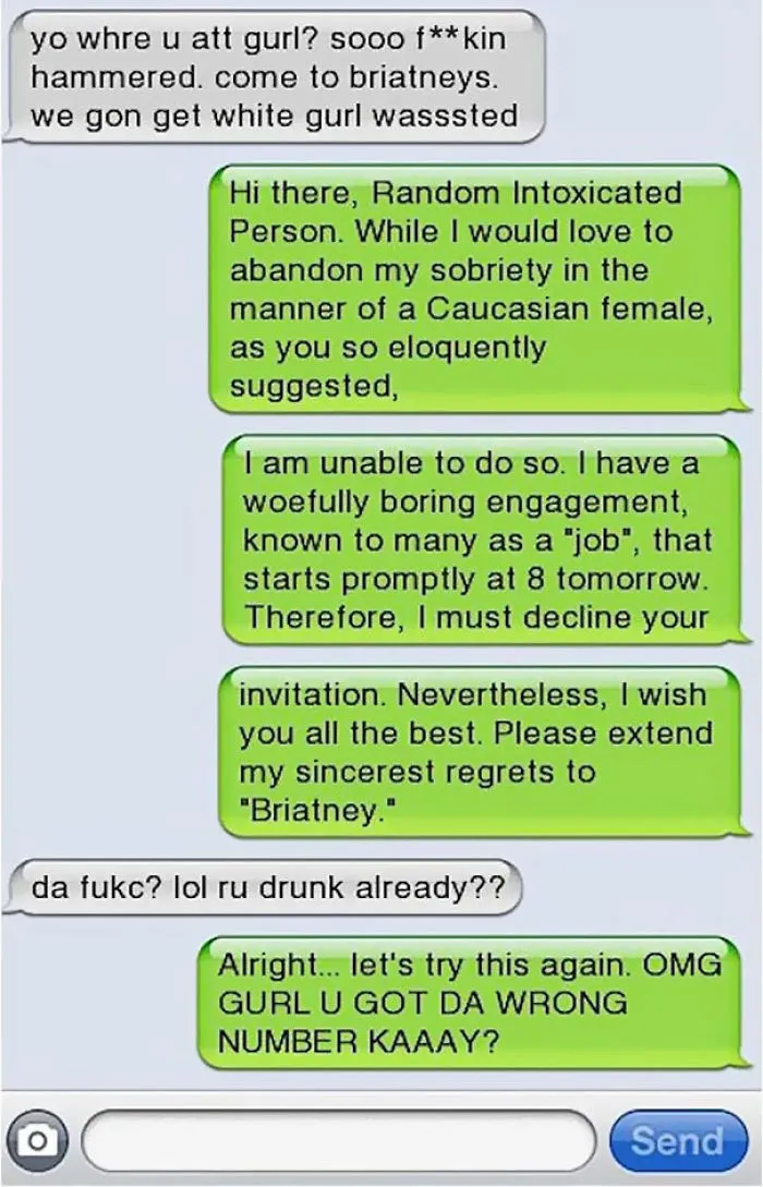Gurl U Got Da Wrong Number