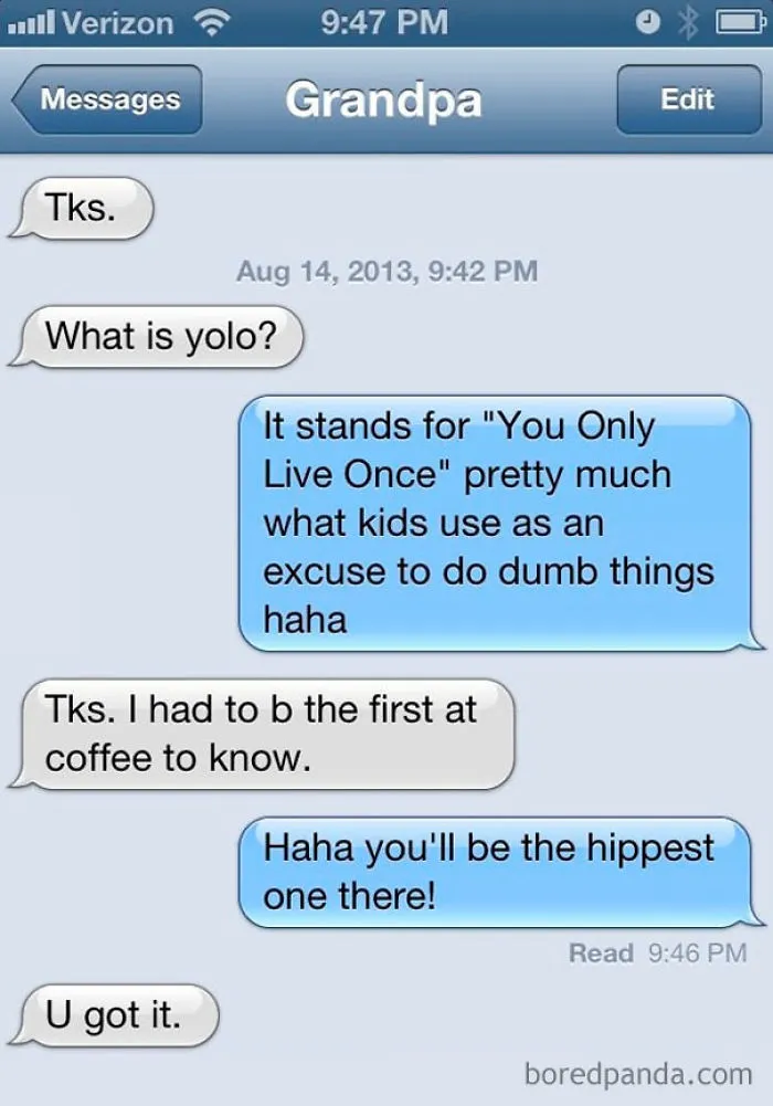 My Grandpa Drinks Coffee With A Group Of Old Guys Every Morning. I Get Texts Like These All The Time