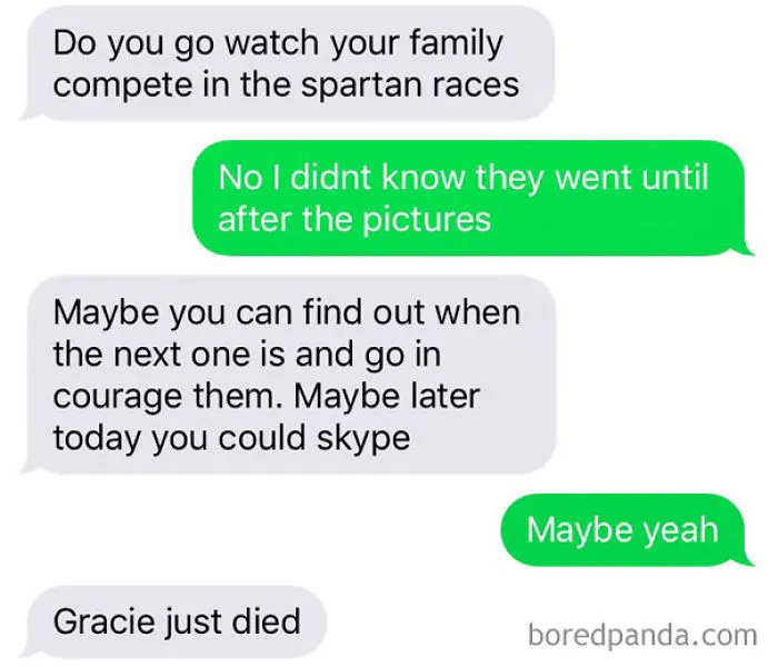 My Grandma Tried To Talk To Me About My Dad's Competition, But A More Pressing Matter Arose. (Gracie Is Her Yappy Dog)