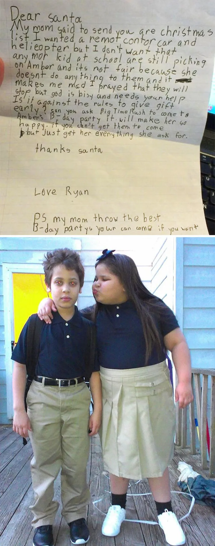 8 Year Old's Letter To Santa