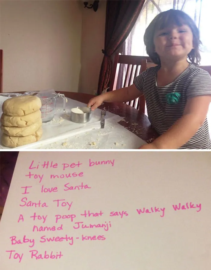 In Case You're Having A Bad Day, Here's My 3 Year Old Sister And Her Christmas List