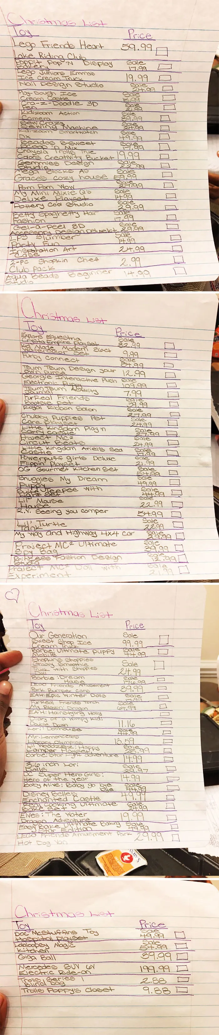 My Sister Just Walked In & Handed My Parents Her Christmas List. Don't Know If I'm Scared Or Impressed