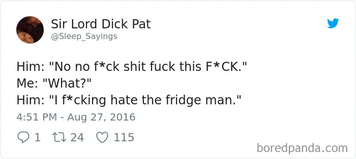 Girlfriend Tweets Weird Things Her Boyfriend Says During His Sleep, And It Will Make You Die From Laughter