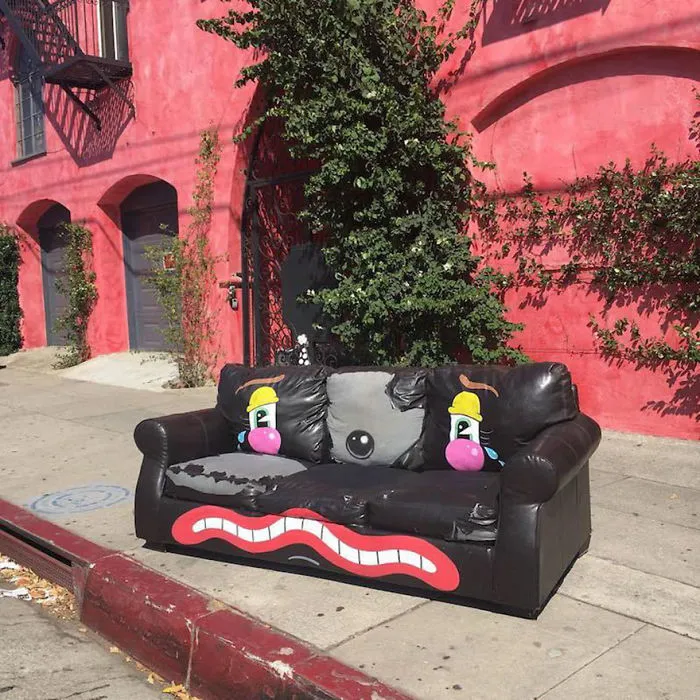Artist Shows The Sorrow Of Thrown Away Objects He Finds In The Streets By Drawing Sad Clown Faces On Them