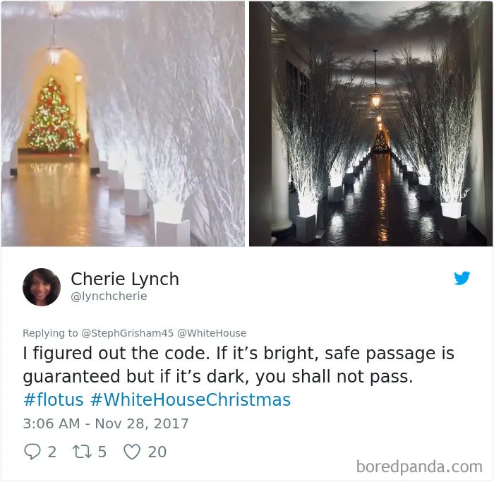64 Hilarious Reactions To Melania Trump's 'Creepy' White House Christmas Decorations