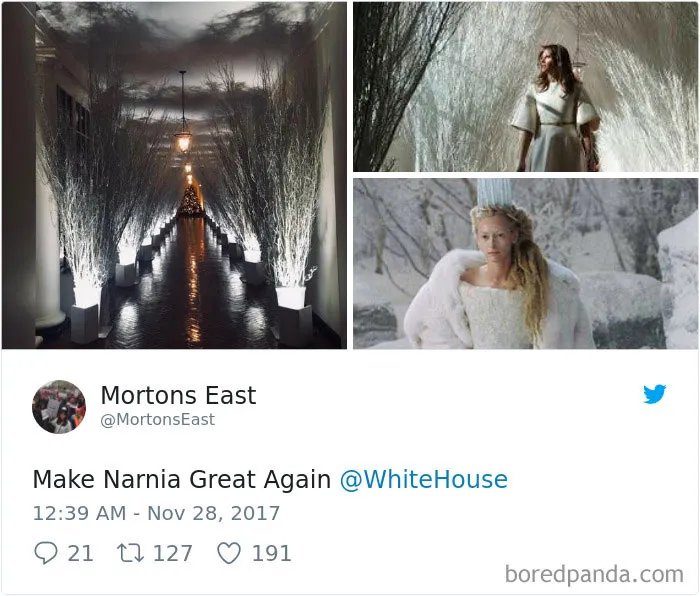 64 Hilarious Reactions To Melania Trump's 'Creepy' White House Christmas Decorations