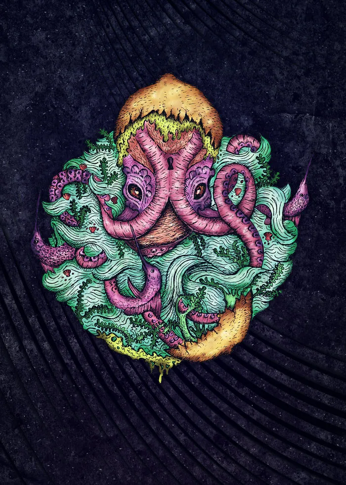 I Illustrated The Most Unnameable Aquatic Creature Ever.