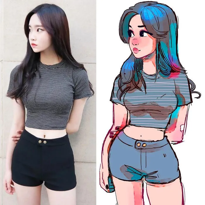 Illustrator Turns Strangers Into Manga-Like Characters, And The Result Is Pretty Awesome