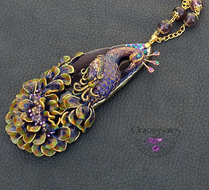 I Use Polymer Clay And Natural Stones To Create Art Nouveau Vintage Jewellery!