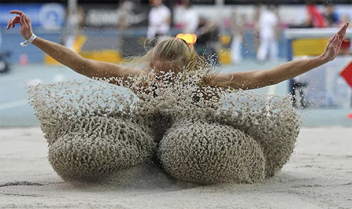 Long Jump In The Sand
