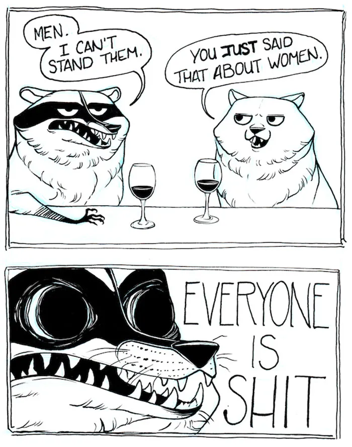 32 Darkly Hilarious Comics About A Raccoon That All Adults Will Relate To
