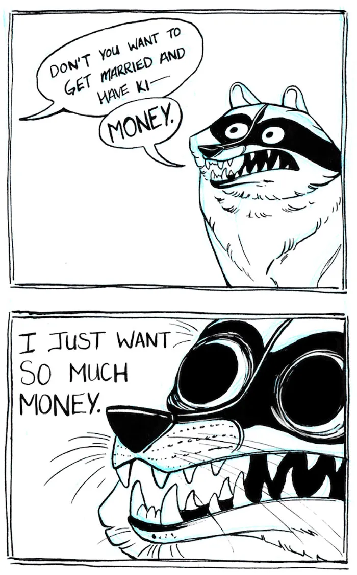 32 Darkly Hilarious Comics About A Raccoon That All Adults Will Relate To