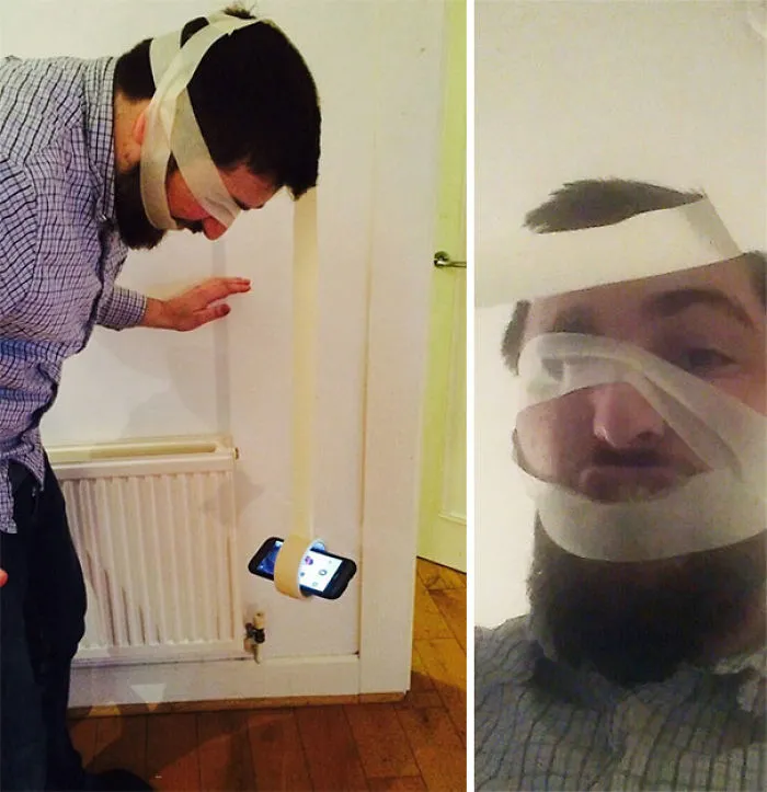 Utiliza Cinta Adhesiva Como Un Palo Selfie Gratuito Con Manos Libres
