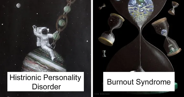 I Imagined Mental Disorders As Space Illustrations