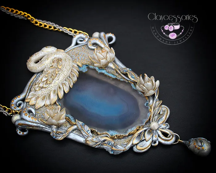 I Use Polymer Clay And Natural Stones To Create Art Nouveau Vintage Jewellery!