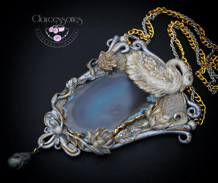 I Use Polymer Clay And Natural Stones To Create Art Nouveau Vintage Jewellery!
