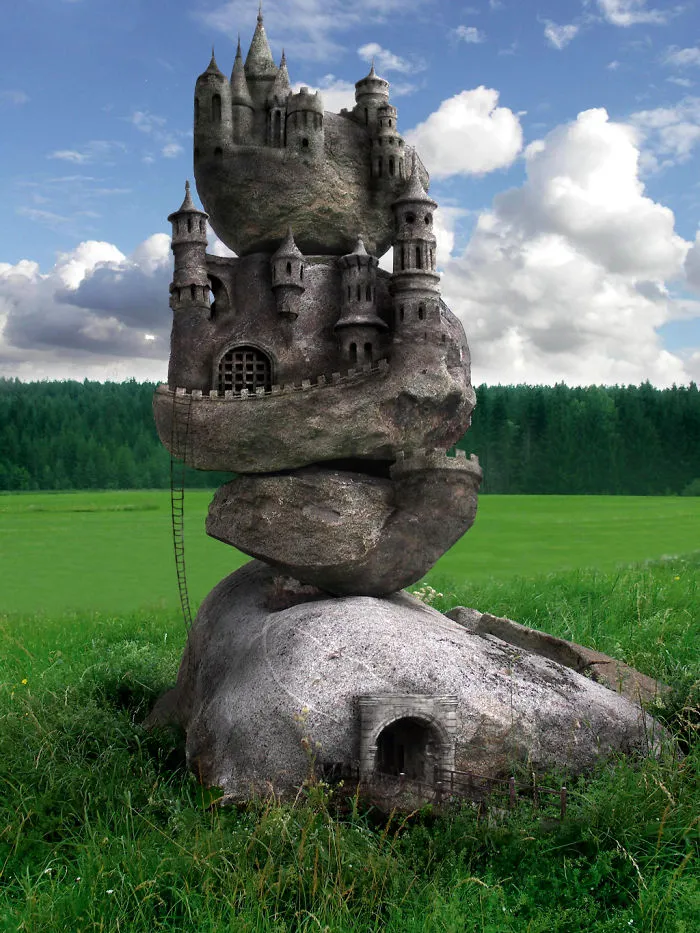 Artists Build Houses In Photoshop Using Everyday Objects And We Wouldn't Mind Living In Some Of Them