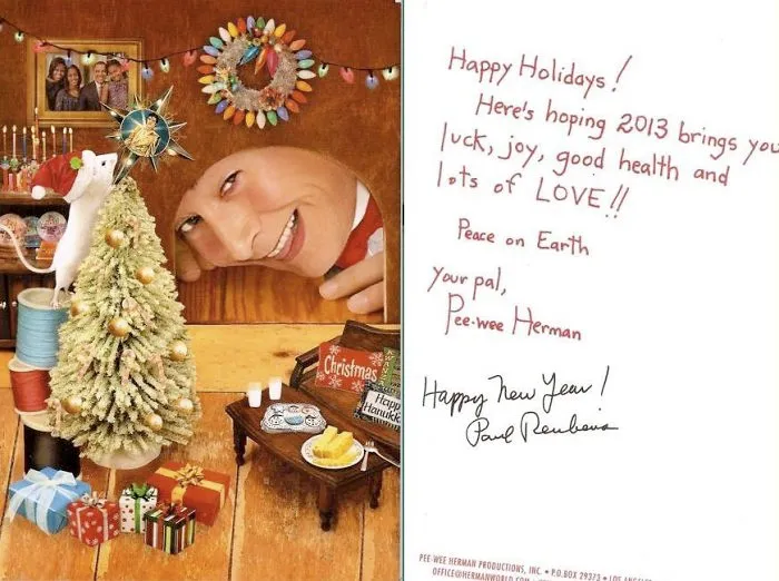My Dad Went To School With Pee Wee, So I Get To Enjoy His Bizarre Christmas Cards Every Year
